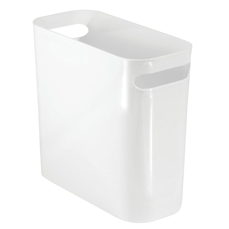 Mdesign Plastic Small Trash Can, 1.5 Gallon/5.7-Liter Wastebasket, Narrow Garbag
