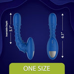 Studded Pro Super Powerful Vibrating Massager - Flexible Silicone Rechargeable Waterproof Anal Sex Toy For Men, Women, And Couples - 10 Vibration Modes - Adult Sex Toys Anal - Blue