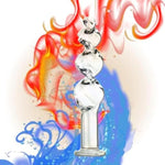 Crystal Glass Threaded Dildos With Realistic Penis Spiral G-Spot Anal Butt Plug,Thread Glass Anal Dildo Anal Plug Glass Anal Plug Hot & Cold Stimulate Anal Trainer Anal Toy For Men Women