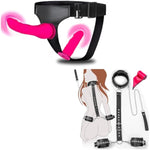 Strap On Dildo Womens Sex Toys & Bondage Restraints Set
