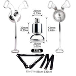 Inverted Chastity Cage With Urinal Tray Sm Sex Toys Cock Cage With Belt Used To Restrain A Man'S Penis Male Chasity Device Made Of Metal Stainless Steel (Black,A)