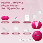 Nipple Sex Toys - Clamp-Sucker Combo, Nipple Vibrator Lightweight Wearable Vibrating Nipple Clamps, Remote Control Vibrators, Bdsm Couples & Women Sex Toy, Female Pleasure Adult Toys