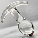 Glass Anal Plug For Comfortable Long-Term Wear Butt Plug With Curved Based Tapered Prostate Massager Sex Toy With Long Stem For Men Women Masturbation
