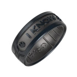 Star Wars Dualtone Silicone Ring - Comfortable And Flexible Design - I Know - Black Pearl/Platinum - 10