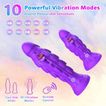 Strap-On Vibration Dildo Harness With 2 Fantasy Silicone Dildos, 10 Vibrating Modes, Adjustable Double-Ended Strap-On Adult Sex Toy For Beginner Women, Couples & Lesbian G-Spot And Anal Pegging Play