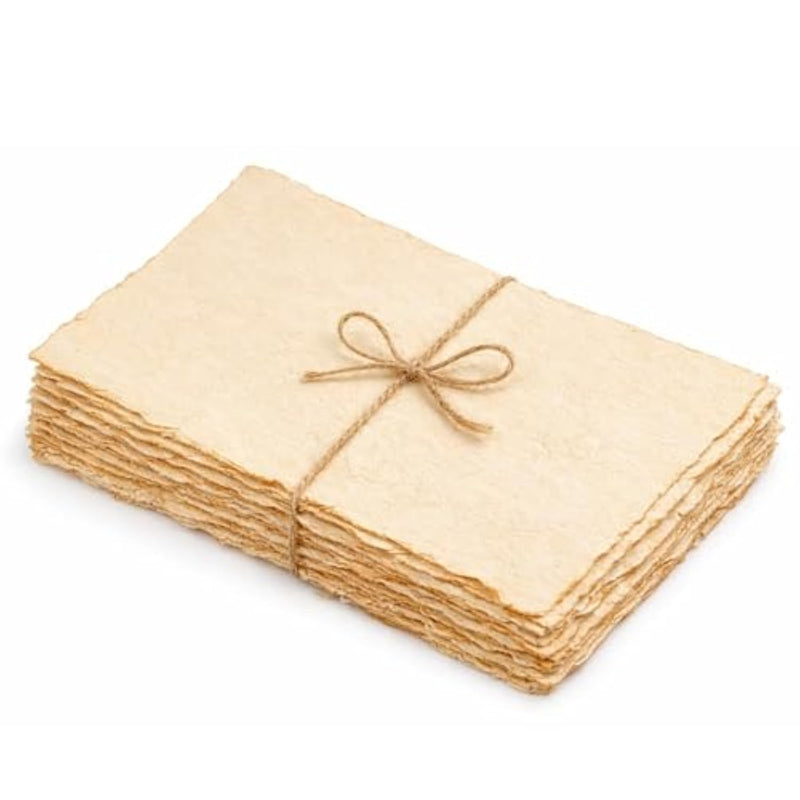 50 Sheets Handmade Watercolor Paper, 7 x 5 Inch, 150 GSM Cotton Deckle Edge