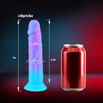 7 Inch Soft Silicone Realistic Small Slim Anal Dildo For Beginner, 6" Colorful Purple Skinny Thin Prostate Dildo With Suction Cup, Fantasy Cute G-Spot Dildos No Balls Adult Sex Toy For Women Men Gay