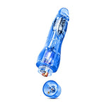 Fantasy Vibe Adult Sex Toy - 8.5 Inch Long Realistic Ipx7 Waterproof Vibrating Dildo - Soft Lifelike G Spot Clitoral Stimulator - Multi Speed - Women Men & Unisex - Clear Blue