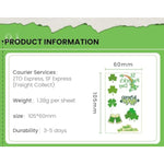 20 Sheets St. Patrick's Day Temporary Tattoos, Waterproof Clover Party Favors