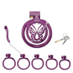 Sissy Chastity Cage For Men Pink Chastity Devices Lock Design Small Chastity Cage Male Penis Cage Cock Cage Bdsm Toys For Couples Sex (Purple,Wx-4)