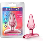 Play With Me - Jolly Plug - Petite 2.75" Anal Plug - Tapered Head For Easy Insertion Perfect For Beginner'S - Base Anchors Plug Outside The Body For Comfort - Adult Sex Toy - Pink