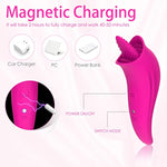 Vibrator Adult Sex Toys For Women - 2 In 1 Tongue Vibrators Dildo Rose Sex Toys With 6 Licking Clitoral & 6 Vibration Mode, Licking Clitoral Stimulator Pleasure Tools For Female Couples Games