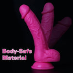 Pink Realistic Dildo, 7.3In Lifelike Silicone Dildo, With Strong Suction Cup For Hands-Free Play, Adult Sex Toys Suitable For Women Men Gay ? Couple