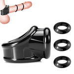 Cock Penis Rings Set Silicone Sex Toys Cock Sexual Stimulation Device For Penis Erection Enhancing Long Lasting Stronger Strechy Adult Sex Toys For Men Or Couples Pleasure(Black)