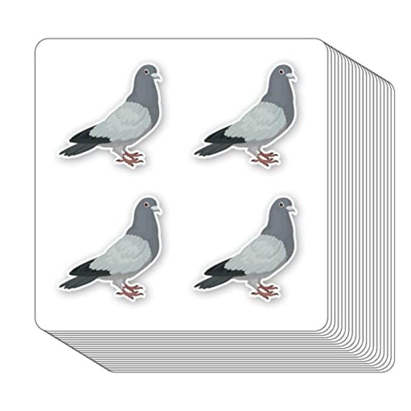 Pigeon Stickers 1in for Scrapbooking, Arts, Crafts, Kids DIY, Calendars Journals 80-Pack