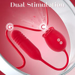 Vibrator Rose Sex Toys For Women - Adult Toys Women Sex Toys With 18 Sucking Thrusting Modes, Upgraded Rose Sucking Vibrators Dildo G Spot Clitoral Stimulator Adult Sex Toys & Games For Women Couples