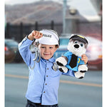 Husky Police Officer Plush Toy - Super Soft Floppy Husky Dog Cop Stuffed Animal Dress Up With Cute Cop Uniform And Cap Outfit Gift For Law Enforcement - 9 Inches