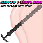 Long G-spot Dildo Anal Beads Wearable Butt Plug Anal Dilator (S)