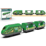 Battery Operated Train Set For Wooden Track, Motorized Train Toy For Kids, City Trains Vehicle Compatible With Thomas & Friends, Brio And Chuggington