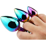 3 Pack Metal Anal Plug Heart Shaped Butt Plug For Beginners Advanced Users Unisex Masturbation(Black/S,M,L)