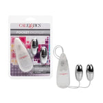 Pocket Exotics Wired Remote Double Bullet Vibrator - Sex Toys For Couples - Adult Vibe Eggs Massager - Silver