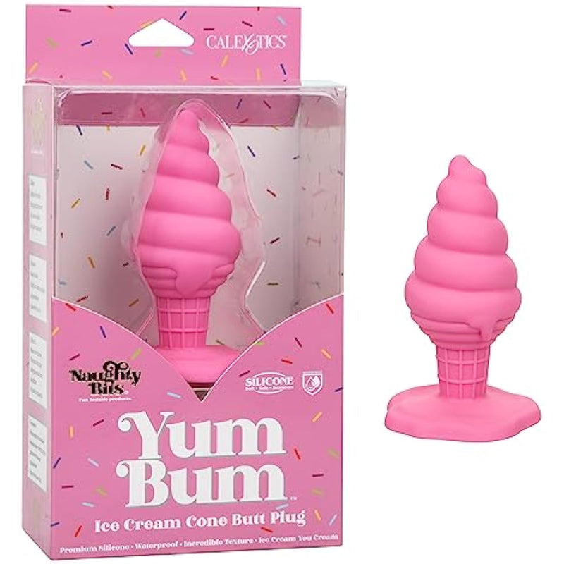 Naughty Bits Yum Bum Ice Cream Cone Butt Plug, Multi-Colored