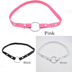 3Pcs Male Chastity Device Elastic Band Accessories Cage Auxiliary Belt Adjustable Rope Ring Set - Black/Pink/White
