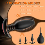 Anal Plug Vibrating Butt Plug - 5Pcs Anal Toys With 10 Vibration Modes, Anal Training Kit Prostate Massager, Remote Control Plugs Dildo Vibrator Adult Sex Toys For Men Women Couples Pleasure