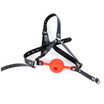 Bondage Mouth Gags Adult Sex Toys Bdsm Oral Fetish Slave Leather Restraint Head Harness With Ball Gag Drip-Wax Toys Adjustable Flirting Y-Shape Muzzle Toolssm Games Bedroom