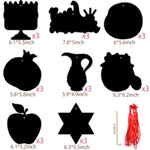 Rosh Hashanah Scratch Art Card Kit, Shana Tova Jewish New Year Crafts