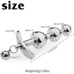 Anal Plug Sex Toy Waterproof For Men Anal Beads Butt Plug Expander G-Spot Dildo Stainless Steel Graduated Design Anal Women And Couples Prostate Massager Thrusting Toys