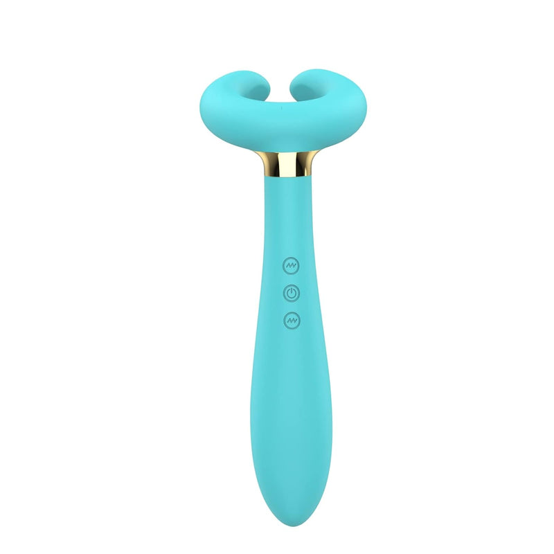 Clitoral Couple'S Vibrator 3 Motors Dildo Multi-Vibrator Partner’S Sex Toy Penis Massager Sex Thing For Women And Man (Blue)