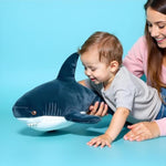 23.6 Inch Xxl Giant Shark Stuffed Animals,Chubbier Shark Pillow Soft Shark Plush Shark Body Pillow Stuffed Shark Décor, Perfect Chrismas Stress Relief Gift For Kids Women(2Pack)
