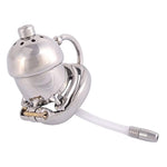Male Chastity Cage Device Restraint Men Bondage Fetish With Catheter And Anti-Off Ring C850 (1.97 Inch / 50Mm)