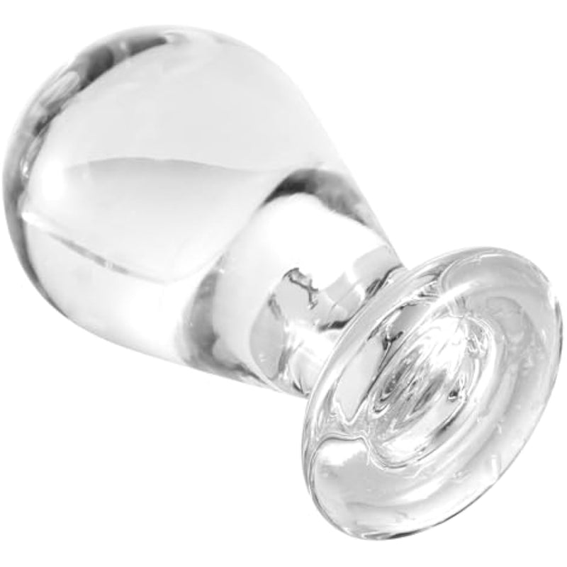 Huge Head Glass Butt Plug, Crystal Anal Plug Sex Toys Pleasure Bomb Plug Personal Sex Massager For Couple, 4.1 * 2In(M)