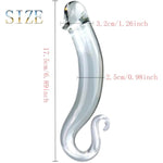 Crystal Glass Pleasure Wand Dildo Penis,Glass Dildo Anal Butt Plug Crystal Glass Dildo Anal Plugs With Pellets Prostate Massager Anal Beads Crystal Dildo Anal Sex Toy For Men Women