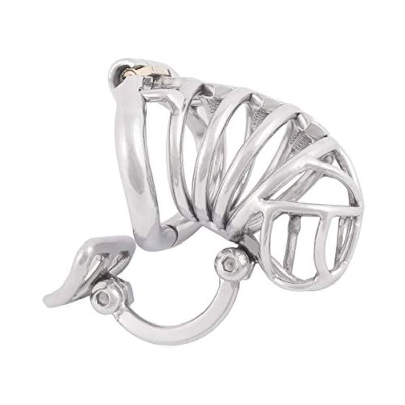 Male Cock Cage Penis Ring Virginity Lock Chastity Belt Adult Game Sex Toy With Separation Hook T555 (55Mm Xl Size)