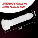 8.5 Inch Realistic Dildo, Suction Cup Dildo G-Spot Stimulation Anal Clit Vaginal Adult Sex Toy For Women And Couple, Clear