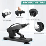 Sex Machine Thrusting Dildo Machine Deep Penetrating Sex Machines Thrust Machine Automatic Thruster for Dildo with Suction Cup 3XLR Large Attachments 4.5CM Range Sex Toys Machines & Devices (Standard)
