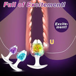 Anal Plug Prostate Massager Silicone Butt Plug With Crystal Ball And Curved Base &11.4-Inch Soft Liquid Silicone Anal Plug,Super Long Dildo, Unisex