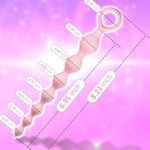 Anal Beads, Silicone Flexible Anal Chain Butt Plug With 7 Gradual Balls And Pull Loop Prostate Massager G-Spot Stimulator Anal Training Sex Toy For Beginner 8.23 Inch, Pink