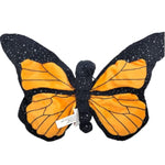 Plush Toy Sparkle Butterfly (Orange Monarch Or Blue Morph) 12 Inch Wide. Glitter Shiny Toy. Soft And Cuddly. (Orange Monarch)