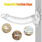 Harness & Strap-On Set, 6.7 Inch Realistic Clear Dildo Adult Sex Toy Female Masturbation Women Lesbian Beginner (S)