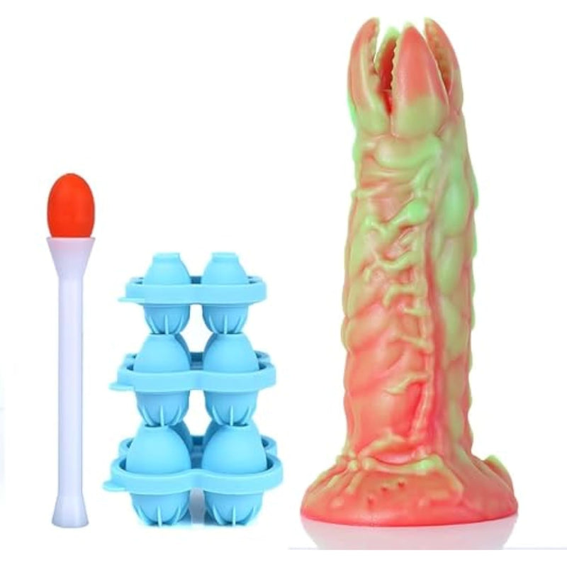 6.7" ?Zerger?Ovipositor Dildo With Suction Cup, Anal Plug With Egg Models, Anal Training Set Sex Toy,Carnivorous