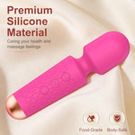 Handheld Massager 20 Patterns Rose Pink Mini Massage Tool for Muscle Relax