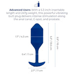 Vibrating Snug Plug 1 - Butt Plugs, Adult Sex Toys Anal Toys For Couples, Anal Training, And Sexual Stimulation Device - Navy