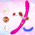 Double Ended Dildo For Lesbian Sex Toys 13.5 Inches Vibrating Dildo With 12 Vibration Mode G-Spot Stimulator Prostate Massager Adult Sex Toys For Couple Double Penetration