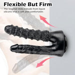 9 Inch Monster Realistic Dildo Double Ended Massive Dildos, Big Cock With Curved Shaft For Vaginal G-Spot Stimulation, Liquid Silicone Huge Penis With Strong Suction Cup For Hands-Free, Sexy Adult Toy