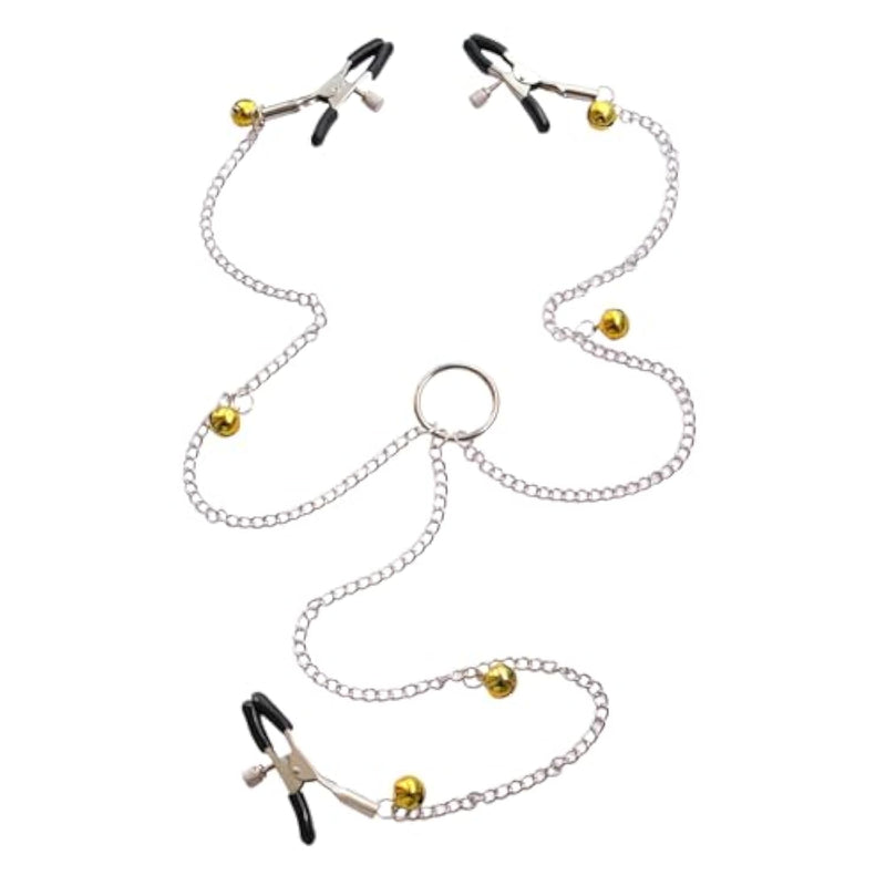 Body Chain Stainless Steel Adjustable Body Clamps Body Ring Non-Piercing Body Chain For Women Faux Body Jewelry Clip Jewelry Gifts For Women