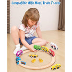 Wooden Magnetic Trains Cars - 8 Piece Educational And Skill-Building Wooden Toy For Boys And Girls Toys Train, Montessori Fine Motor Skills For Toddlers And Kids Ages 3+